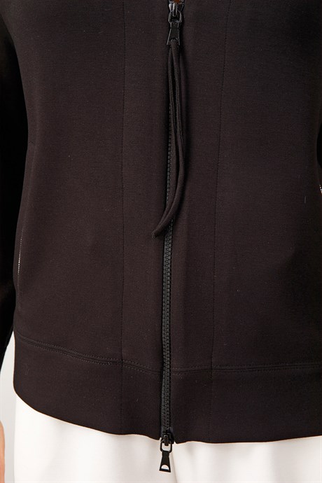 Kapüşonlu Önü Fermuarlı Sweat