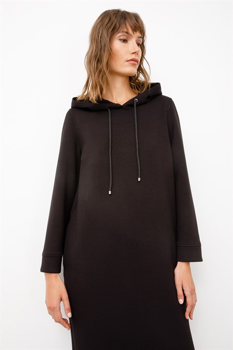 Kapüşonlu Sweat Elbise