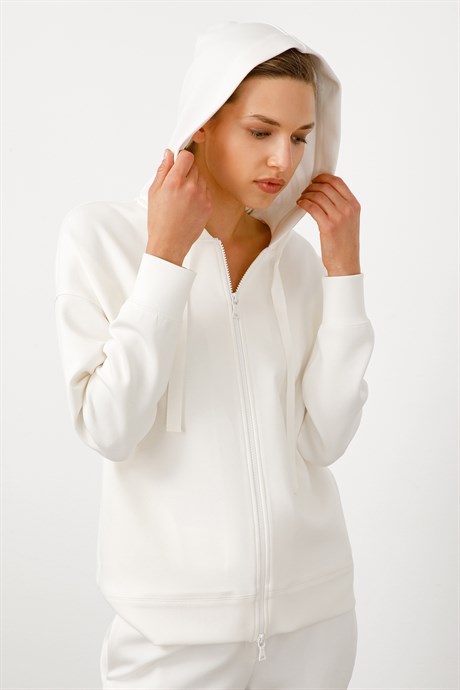 Kapüşonlu,Fermuarlı Sweat