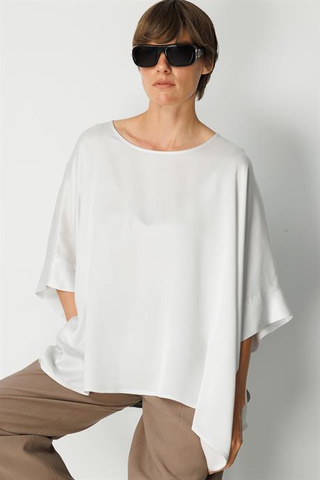 Kayık Yaka Oversize Bluz