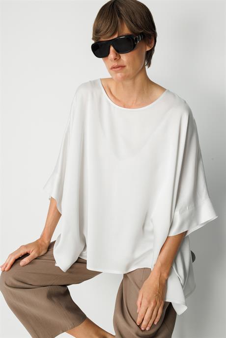 Kayık Yaka Oversize Bluz