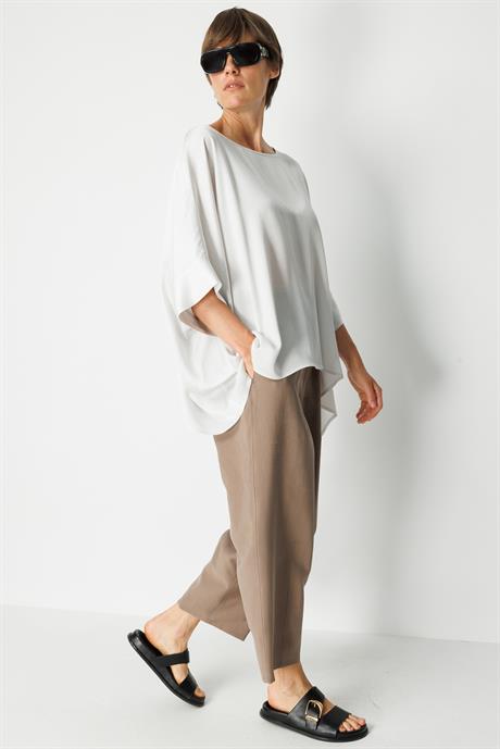 Kayık Yaka Oversize Bluz