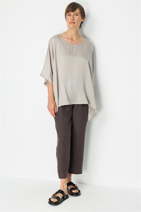 Kayık Yaka Oversize Bluz