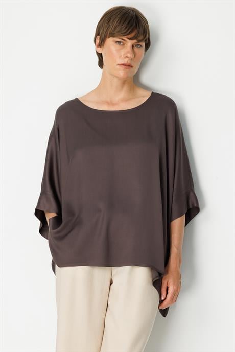 Kayık Yaka Oversize Bluz
