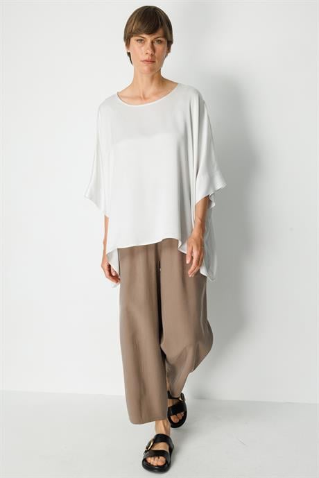 Kayık Yaka Oversize Bluz