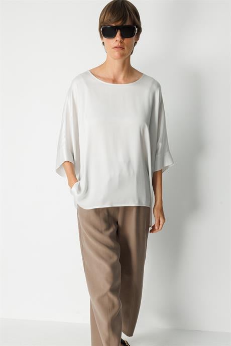 Kayık Yaka Oversize Bluz