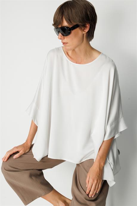 Kayık Yaka Oversize Bluz