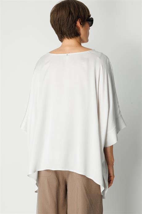 Kayık Yaka Oversize Bluz