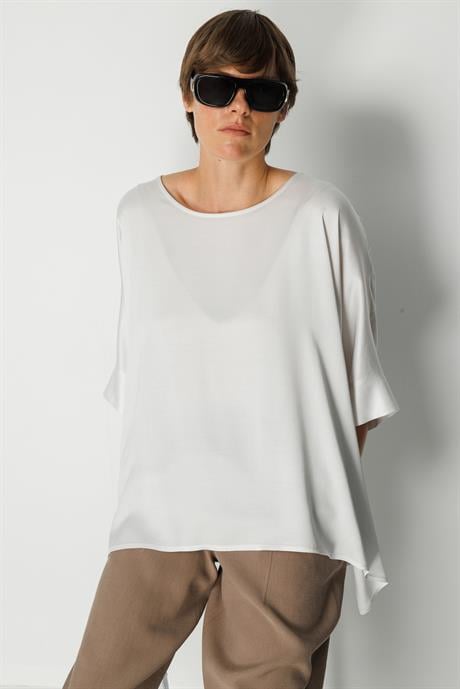 Kayık Yaka Oversize Bluz