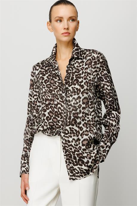 Leopar Desen Gömlek