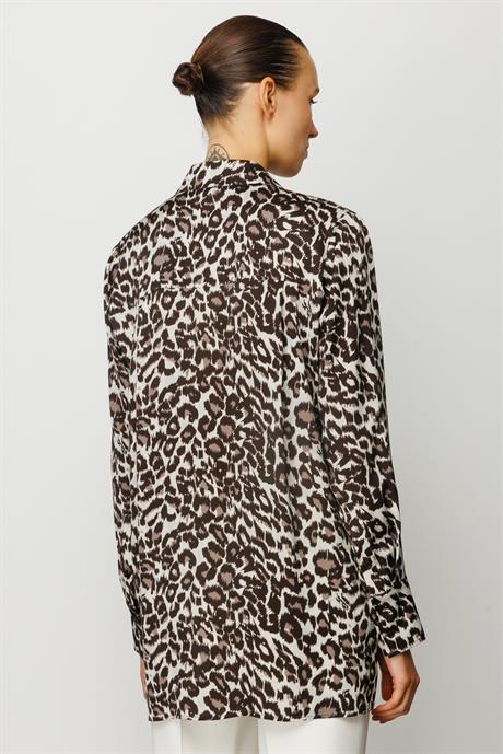 Leopar Desen Gömlek