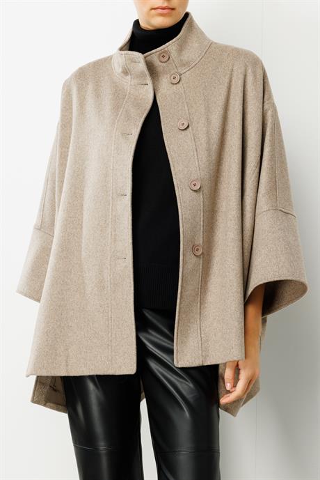 Önden Düğmeli Oversize Kaban