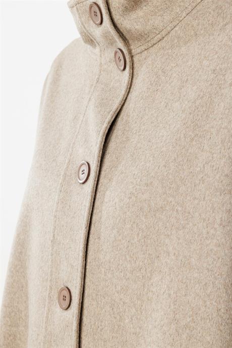 Önden Düğmeli Oversize Kaban