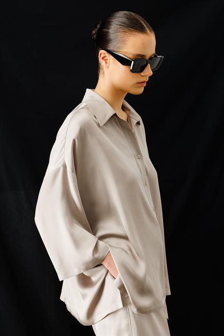 Oversize Düşük Kol Bluz