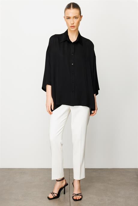 Oversize Düşük Kol Bluz