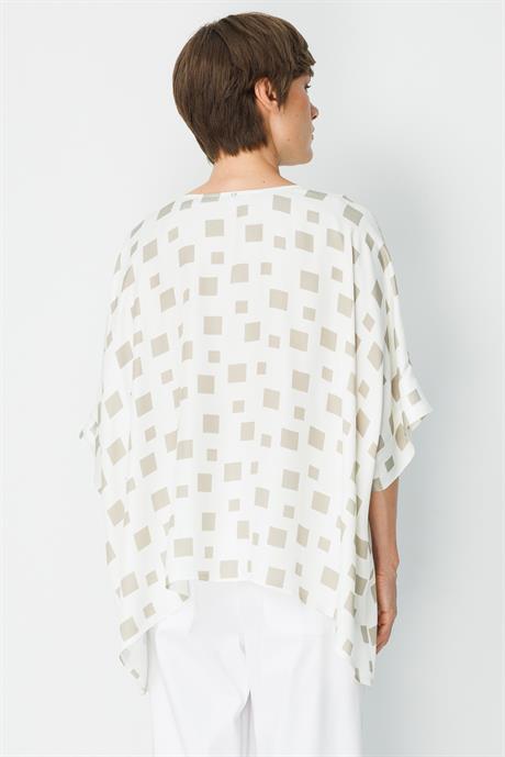 Oversize Kayık Yaka Bluz