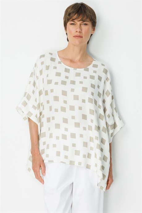 Oversize Kayık Yaka Bluz