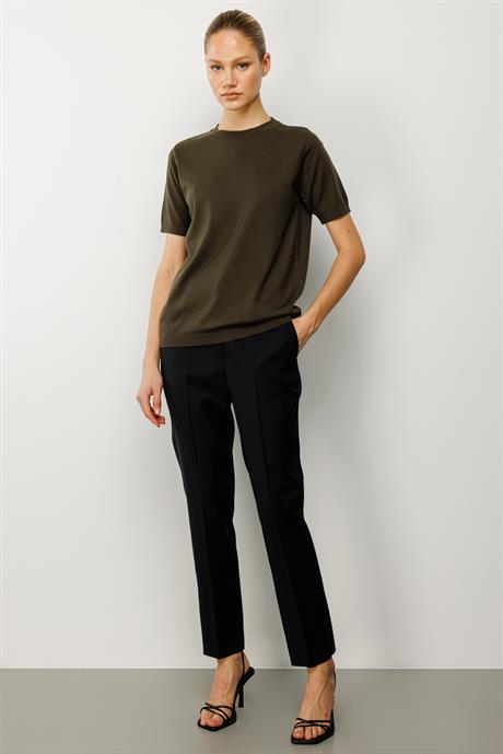 Slim Fit Cepli Yün Pantolon