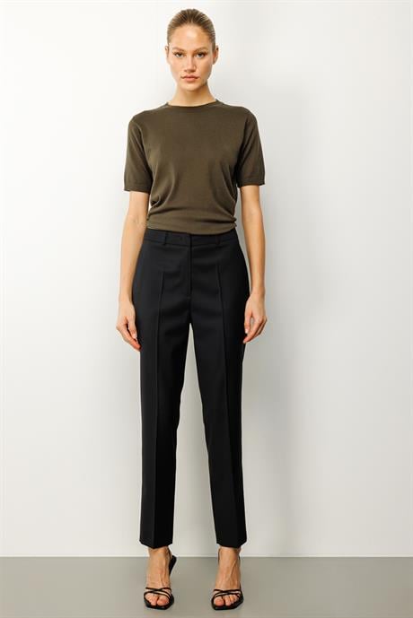 Slim Fit Cepli Yün Pantolon