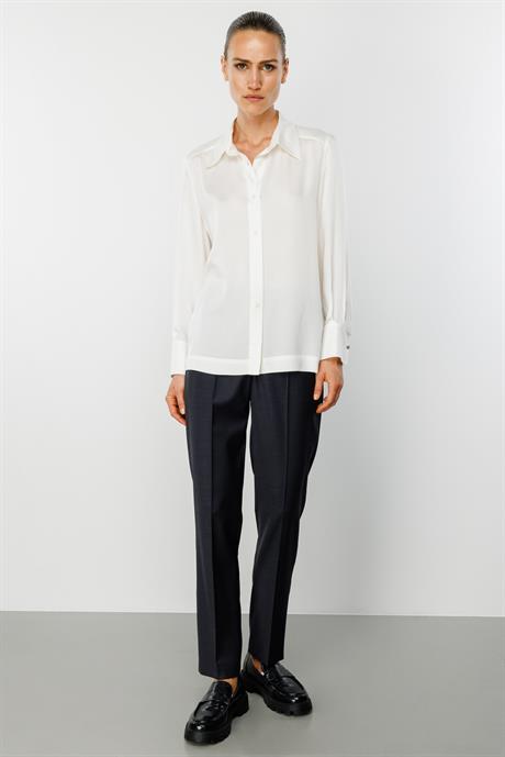 Slim Fit Cepli Yün Pantolon