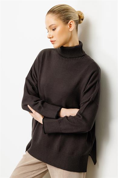Balıkçı Yaka Oversize Triko