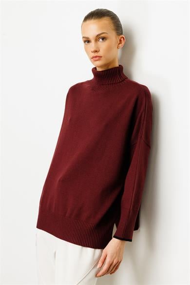 Balıkçı Yaka Oversize Triko