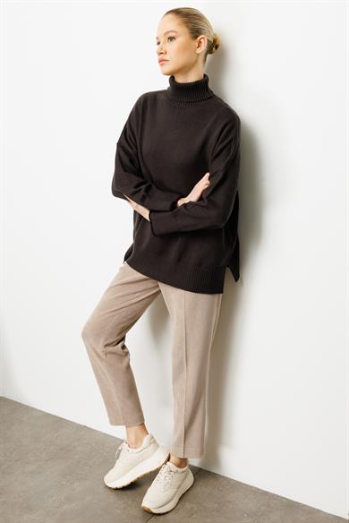 Balıkçı Yaka Oversize Triko