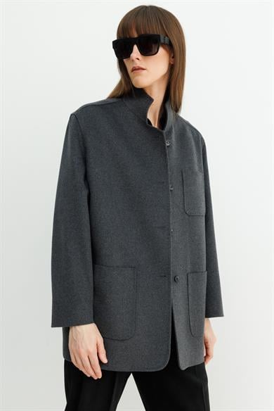 Dik Yaka Oversize ceket