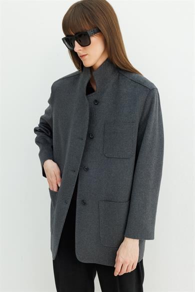 Dik Yaka Oversize ceket
