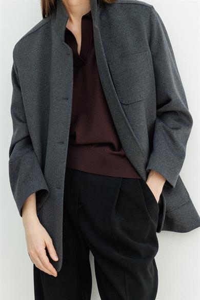 Dik Yaka Oversize ceket
