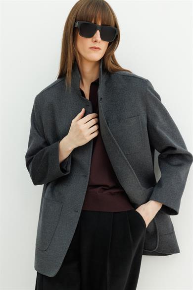 Dik Yaka Oversize ceket