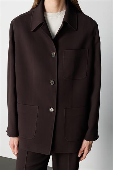 Dıştan Cepli Oversize Ceket