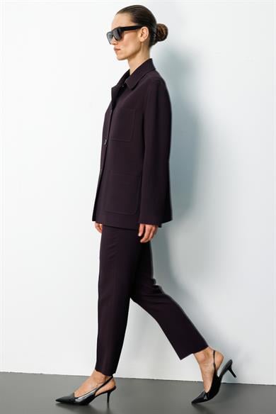 Dıştan Cepli Oversize Ceket