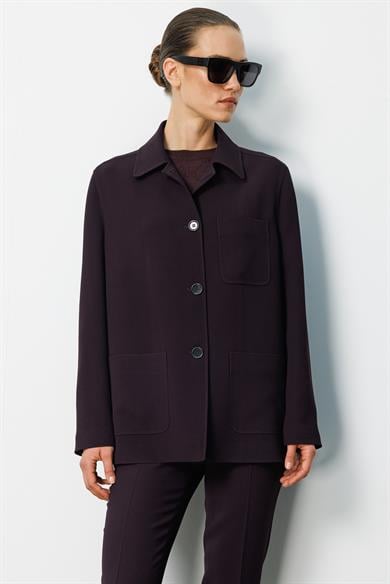 Dıştan Cepli Oversize Ceket