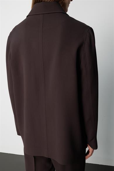 Dıştan Cepli Oversize Ceket