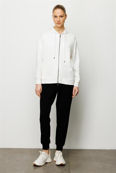 Elastan Kemerli Biyeli Sweat Pantolon