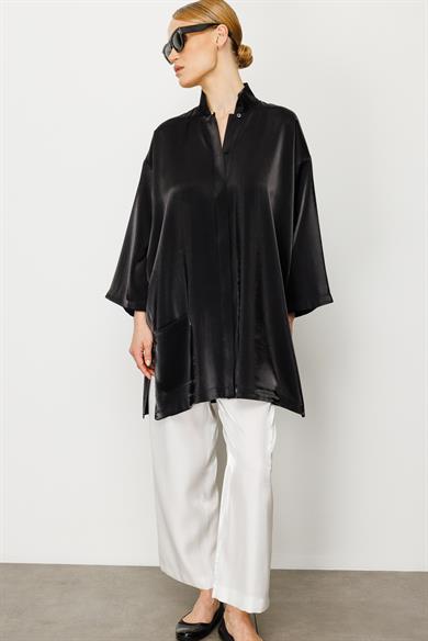 ELASTAN KEMERLİ BOL KESİM PANTOLON