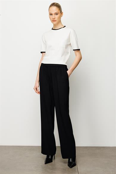 Elastan Kemerli Cepli Bol Pantolon