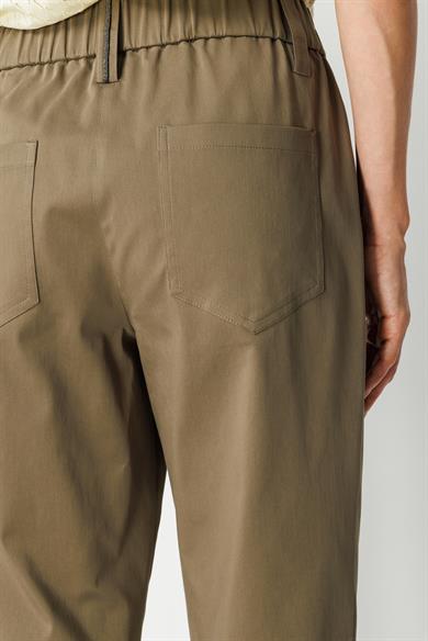 Elastan Kemerli Cepli Koton Pantolon