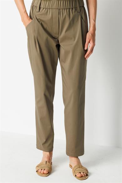 Elastan Kemerli Cepli Koton Pantolon