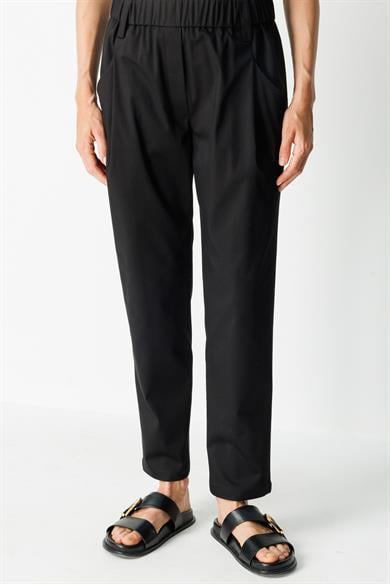 Elastan Kemerli Cepli Koton Pantolon
