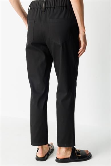 Elastan Kemerli Cepli Koton Pantolon