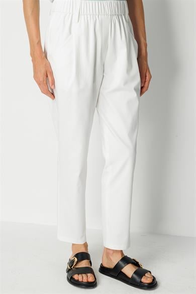 Elastan Kemerli Cepli Koton Pantolon