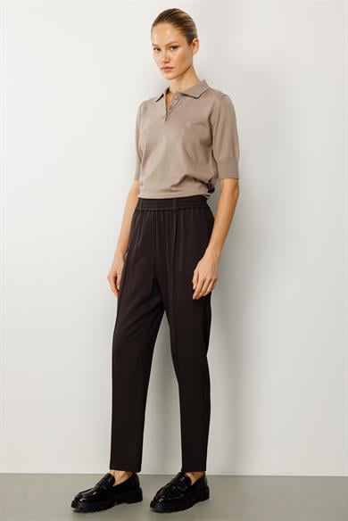 Elastan Kemerli Dar Paça Pantolon