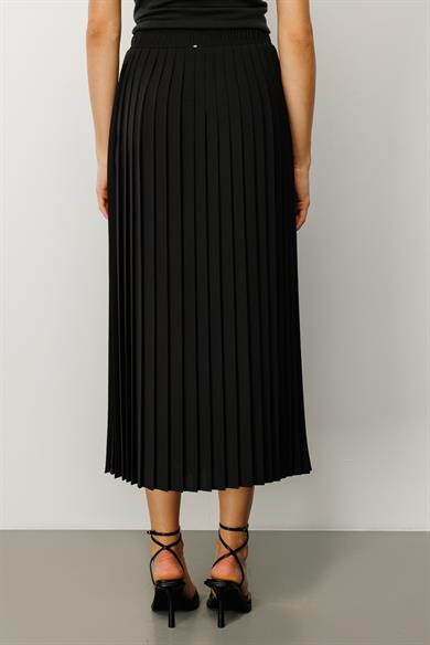 Elastan Kemerli Krep Pilise Etek