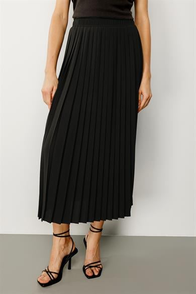 Elastan Kemerli Krep Pilise Etek