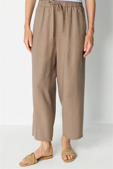 Elastan Kemerli Lyocell Pantolon