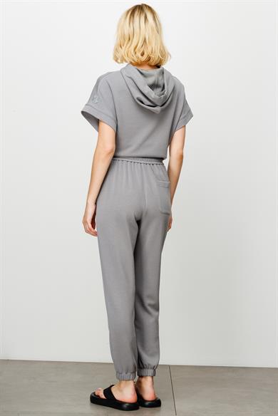 Elastan Kemerli Paçası Lastikli Sweat Pantolon