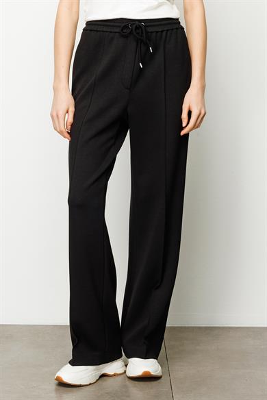 Elastan Kemerli Şeritli Sweat Pantolon