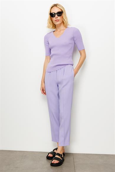 Elastan Kemerli Slim Paça Pantolon